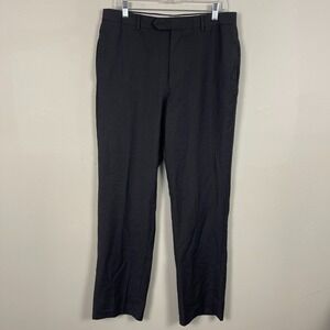 Pronto Uomo Dress Pants Mens 34x31 Black Wool‎